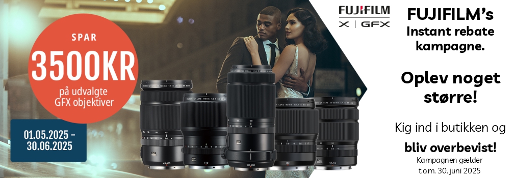 Fujifilms Instant rebate kampagne. Oplev noget større! kig in di butikken og bliv overbevist. Spar 3.500 kr. gælder fra 01.05.25-30.06.25